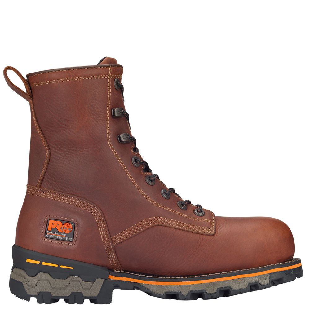 Botas de Trabajo Masculino - Timberland Pro® Boondock 8" Comp Toe - DULJA3291 - Marrom